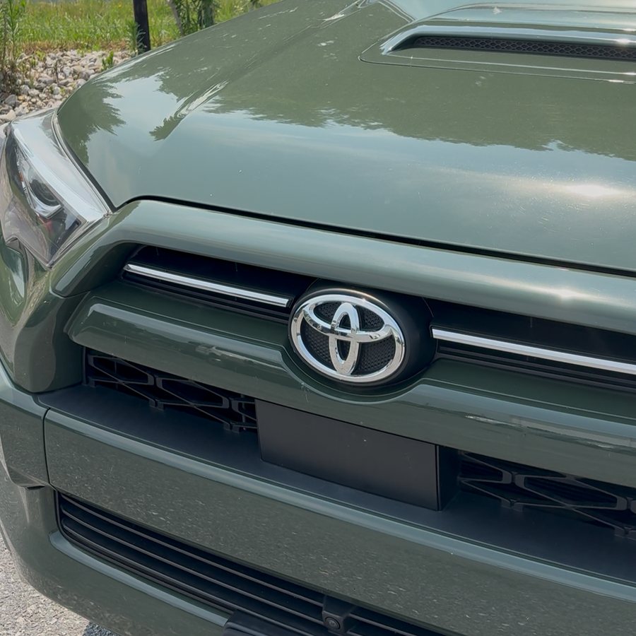 Green Toyota 4Runner before ceramic coating — dull, contaminated paint